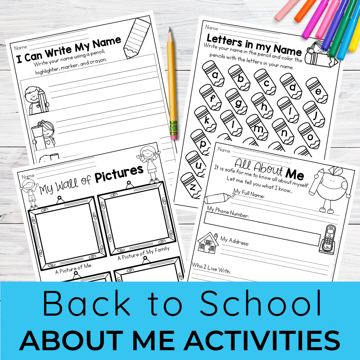 Back to School Math & Literacy Printables {Kindergarten} - Searching ...