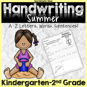 Summer Handwriting-Write letters, words, and sentences with every letter!