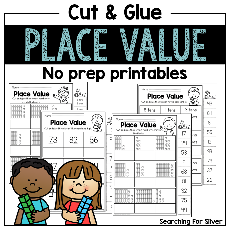 Place Value Cut & Glue - Searching For Silver